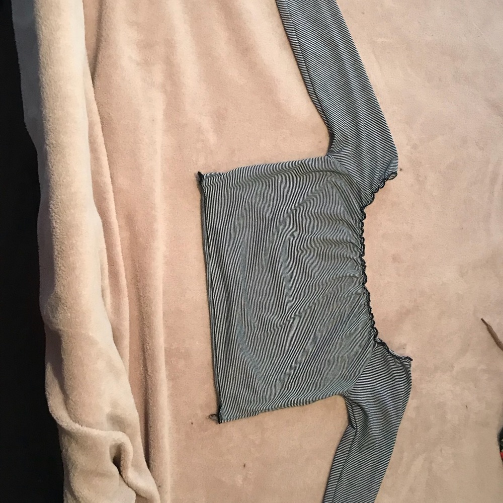 Stripped Off Shoulder Top